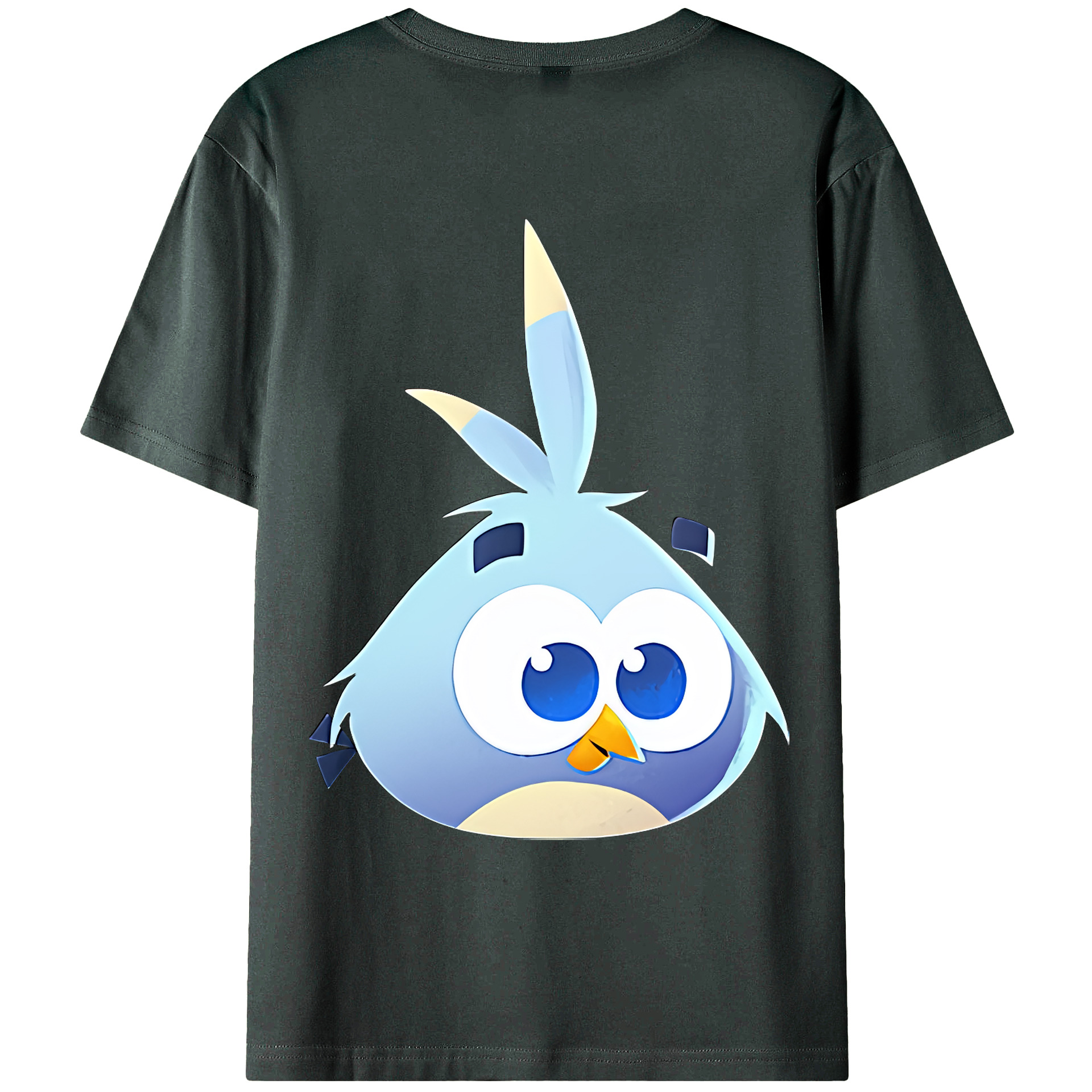 （画像用） Angry Birds アングリーバード 綿100％ メンズ半袖Tシャツ（バックプリント） 通気性